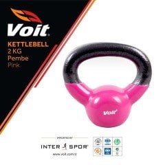 Voit Vinyl Kettlebell 2 Kg Fuşya
