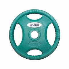 Diesel Fitness Rop 4 Olimpik Kauçuk Flanş - Plaka 10kg Yeşil