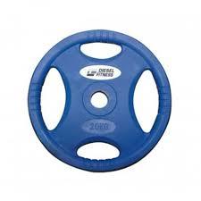 Diesel Fitness Rop 4 Olimpik Kauçuk Flanş - Plaka 20kg Mavi