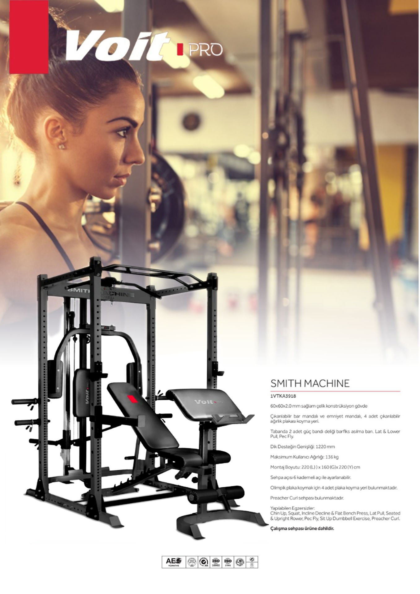 Voit PRO 3918 Smith Machine New