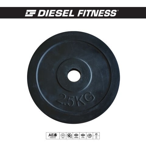 Diesel Fitness Kauçuk Kaplı 2,5 Kg Ağırlık Plakası