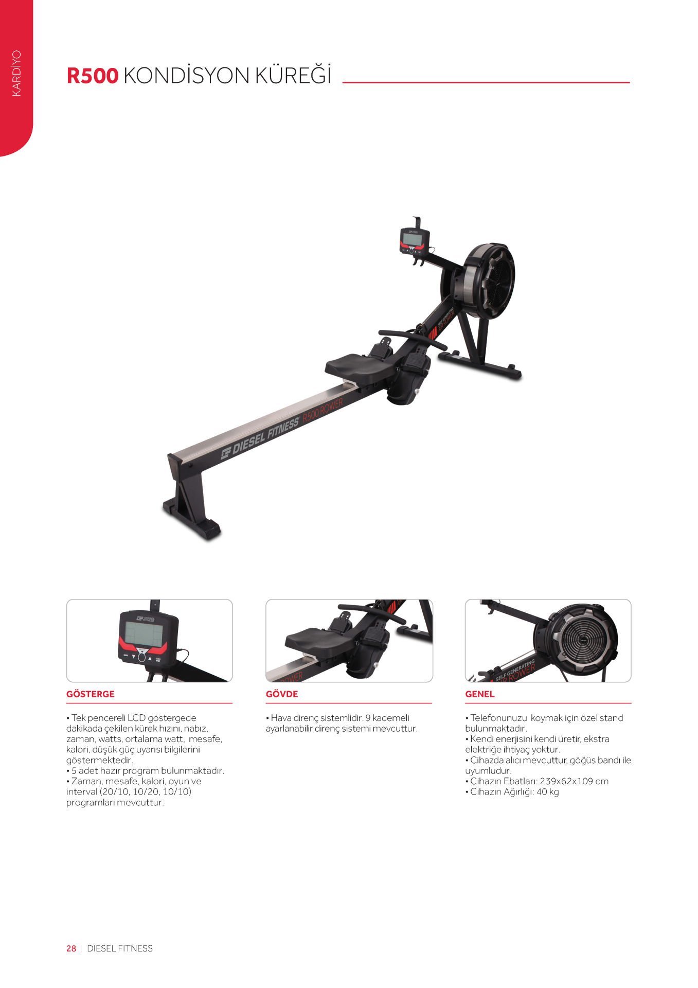 Diesel Fitness R500 Kondisyon Küreği