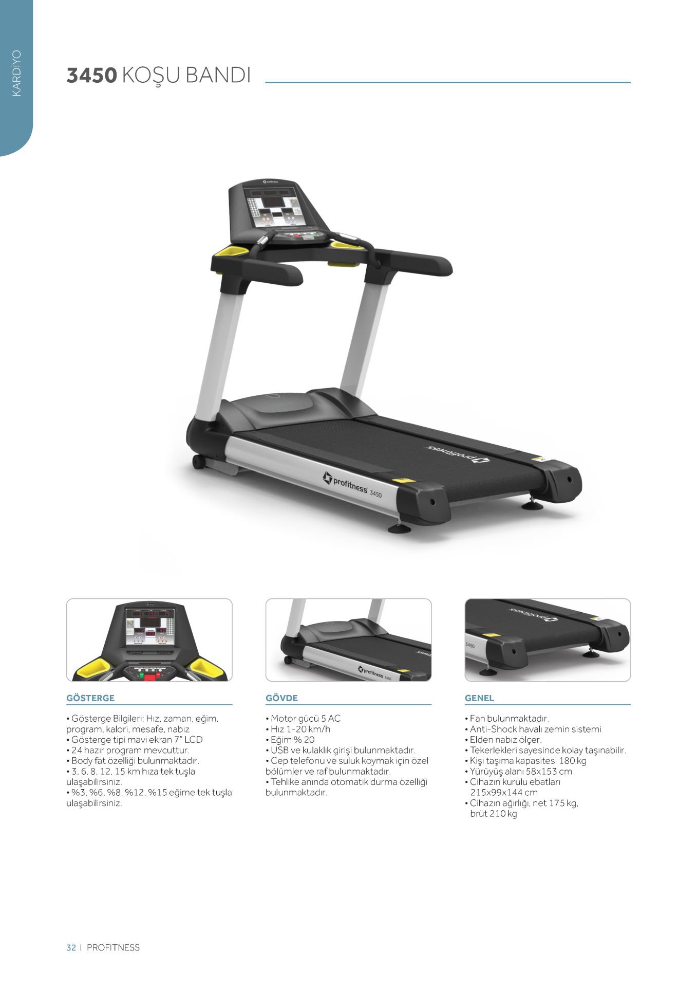 Profitness 3450 Koşu Bandı