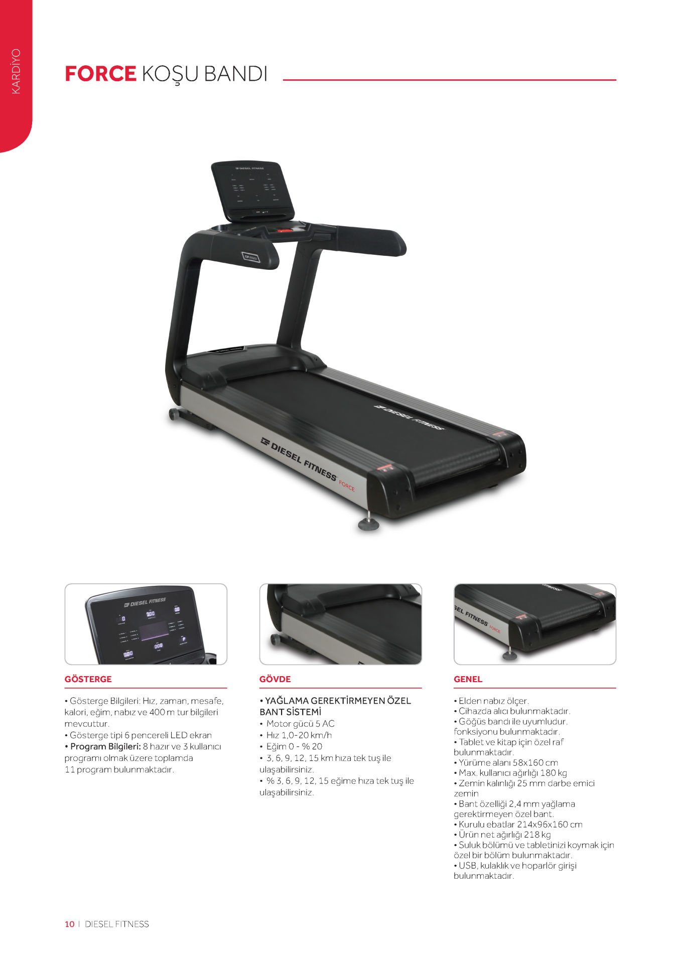 Diesel Fitness Force Koşu Bandı,Diesel Fitness Force Koşu Bandı