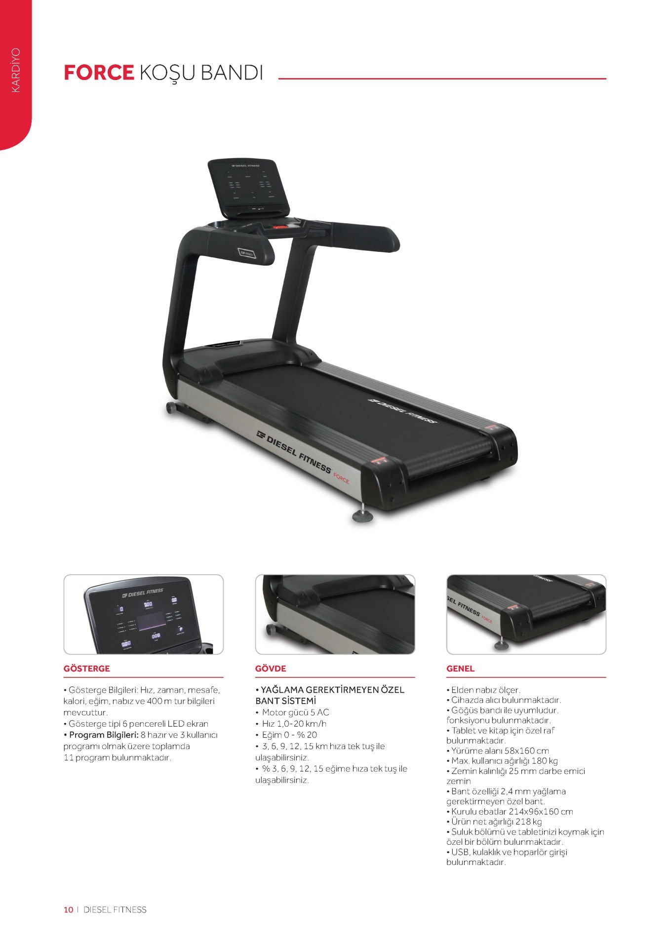 Diesel Fitness Force Koşu Bandı