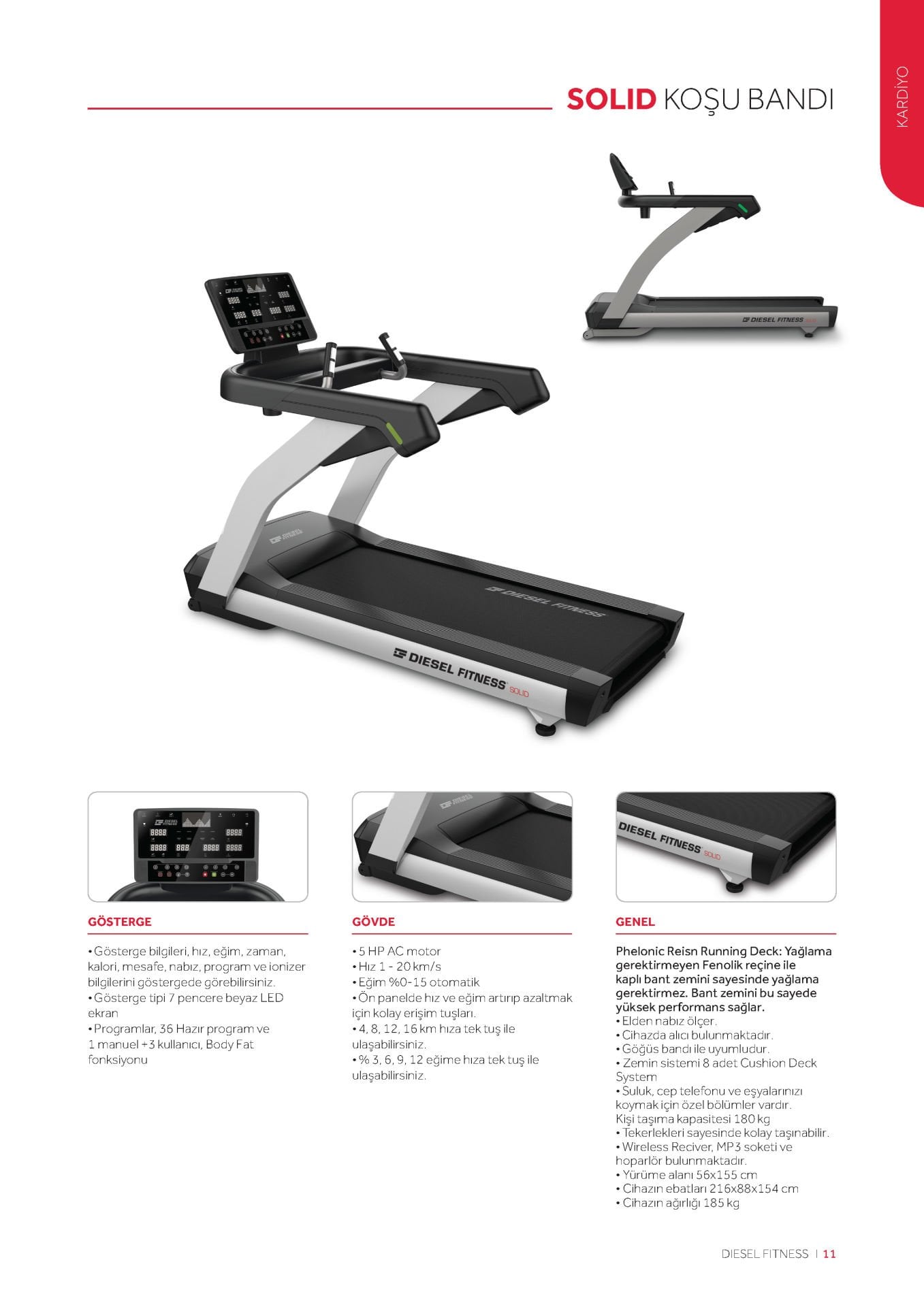 Diesel Fitness Solid Koşu Bandı