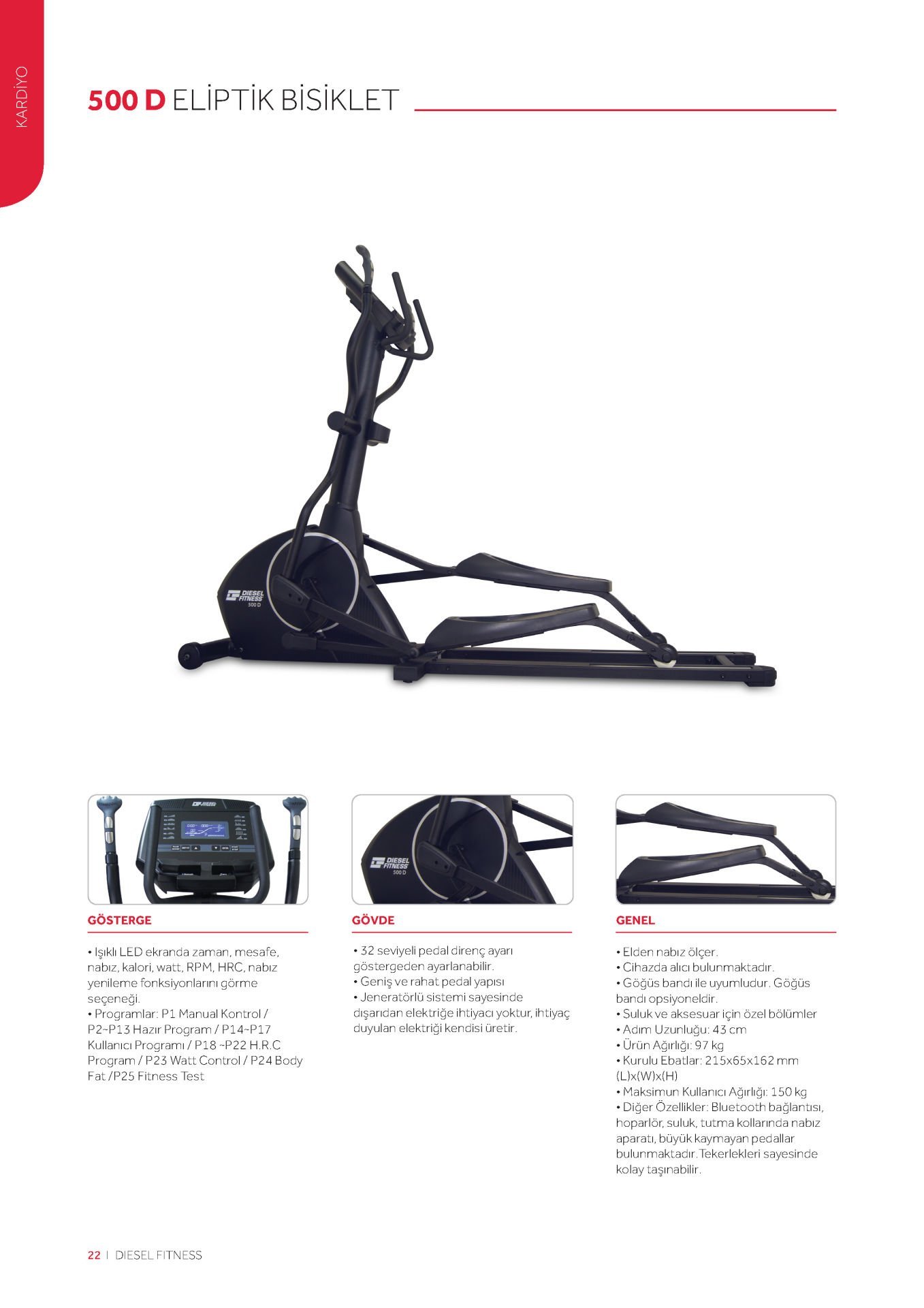 Diesel Fitness 500D Eliptik Bisiklet