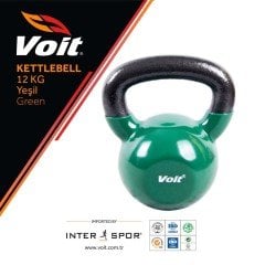 Voit Vinyl Kettlebell 12 Kg Yeşil