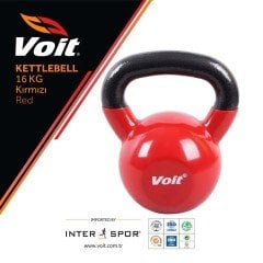 Voit Vinyl Kettlebell 16 Kg Kırmızı