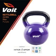Voit Vinyl Kettlebell 24 Kg Mor