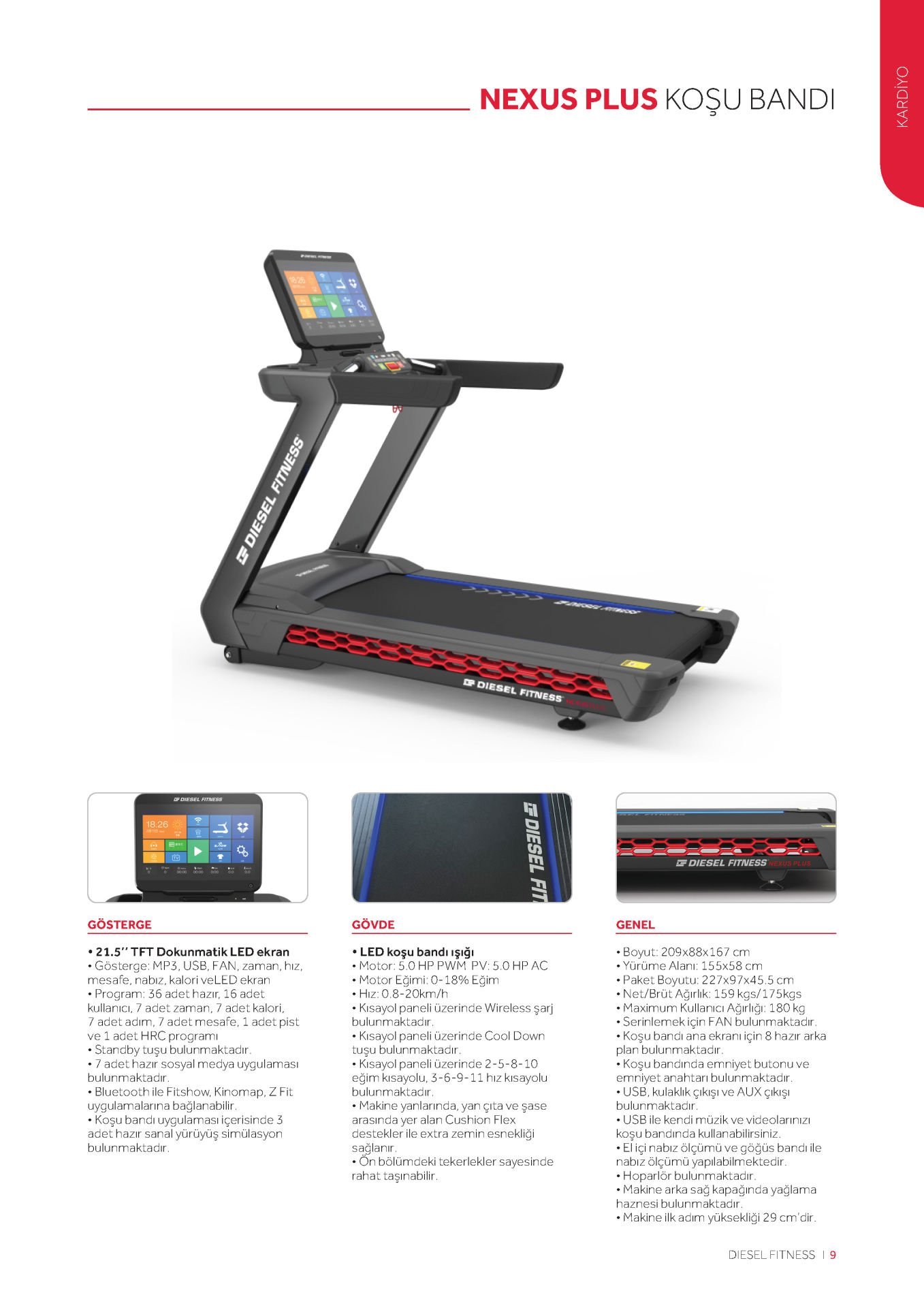 Diesel Fitness Nexus Plus Koşu Bandı