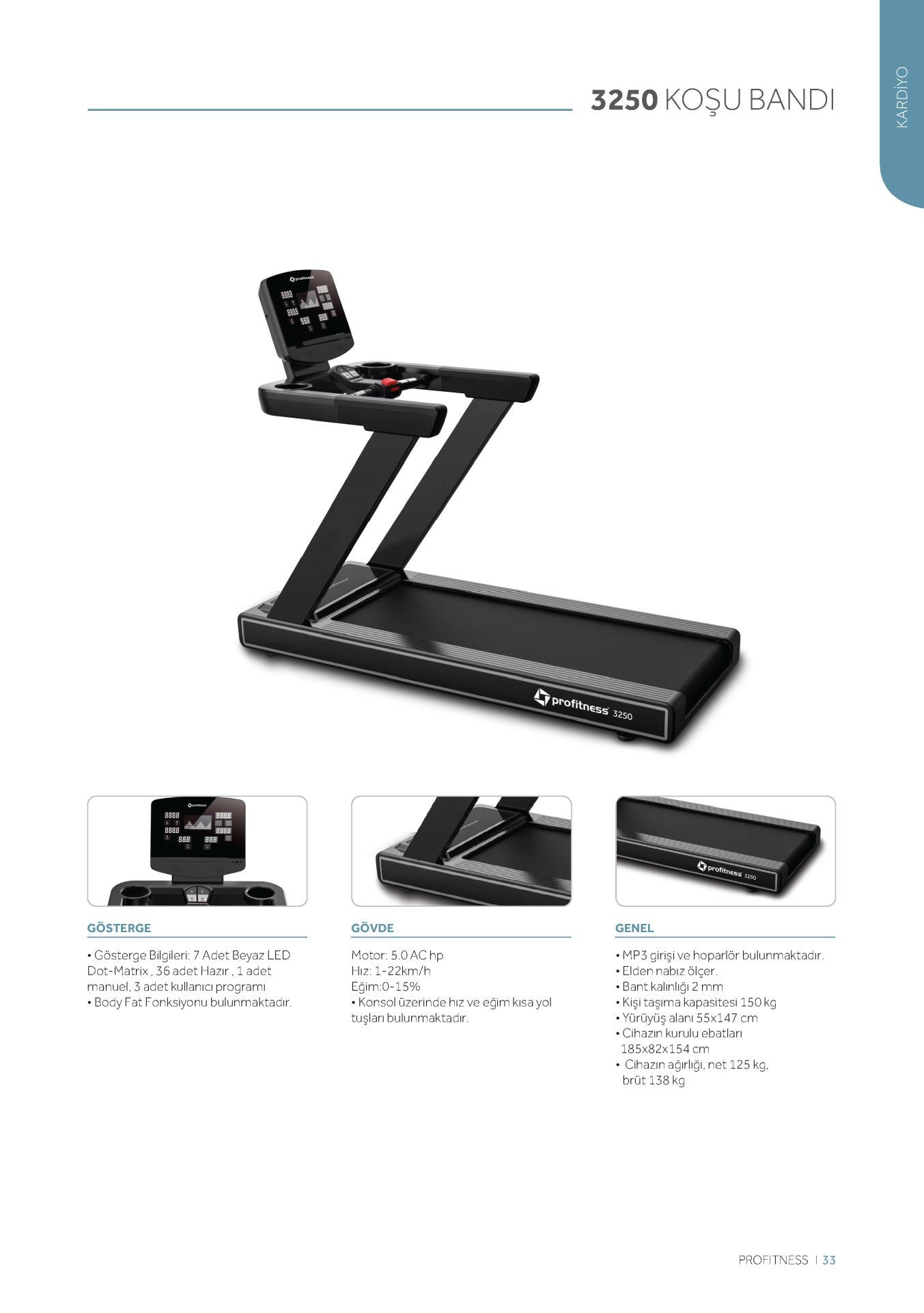 Profitness 3250 Koşu Bandı