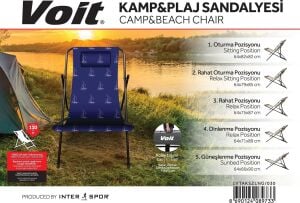 Voit Kamp ve Plaj Sandalyesi Lacivert