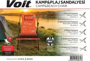 Voit Kamp ve Plaj Sandalyesi Turuncu