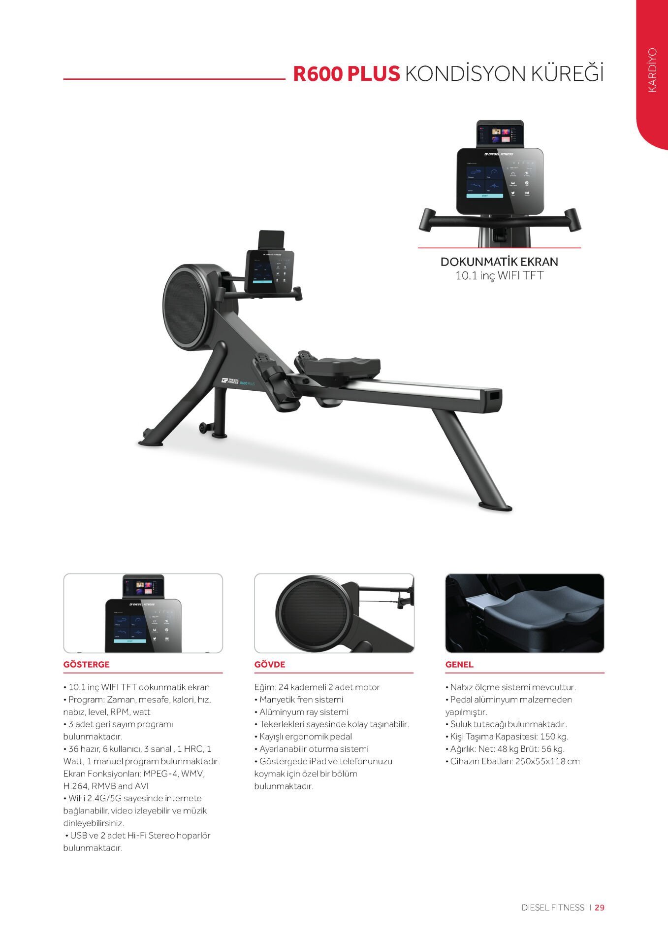 Diesel Fitness R600 Plus Kondisyon Küreği