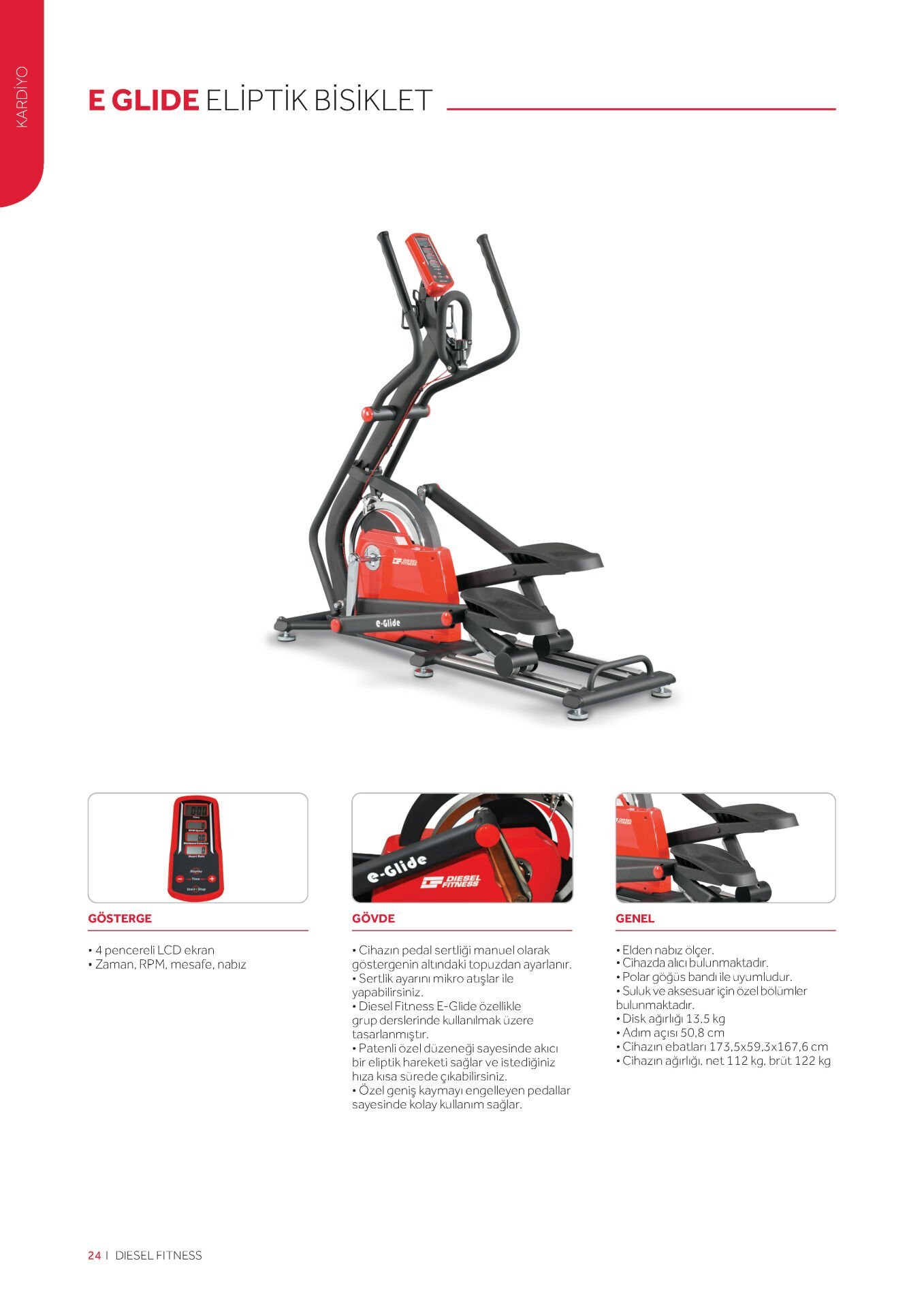 Diesel Fitness E-Glide Eliptik Bisiklet