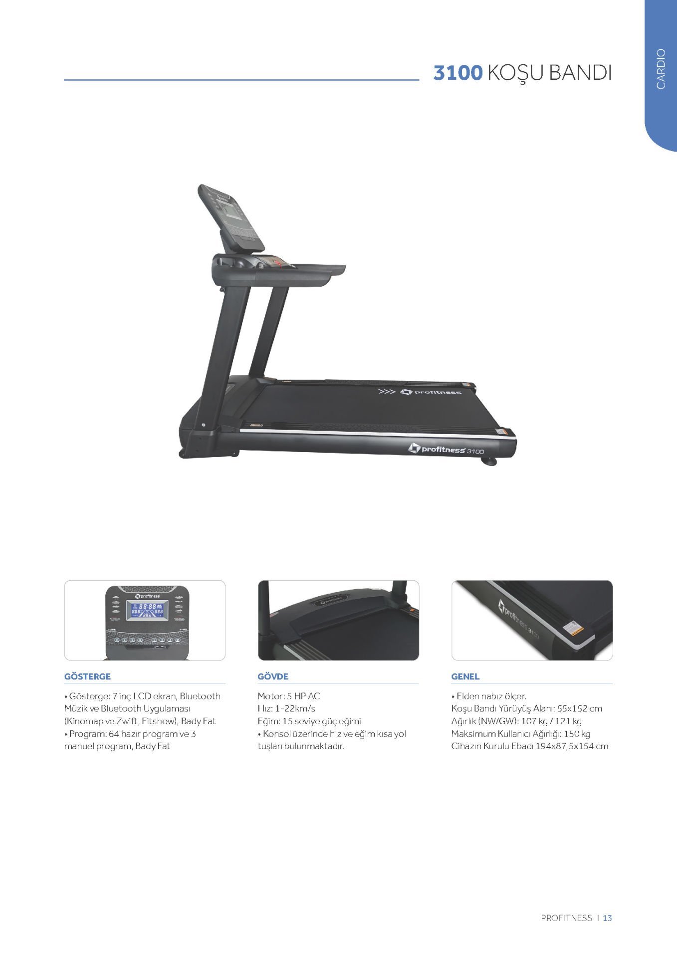 Profitness 3100 Koşu Bandı